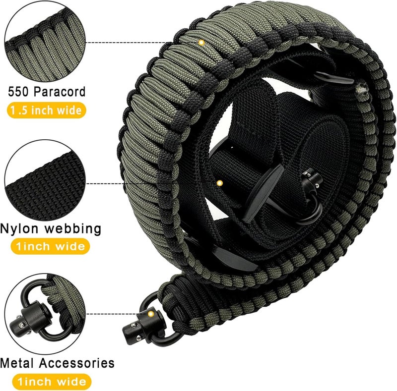 VVAAGG Two-Point Sling with QD Swivels, Durable Anti-Slip 2 Point QD Sling with Adjustable Length Strap - Image 2